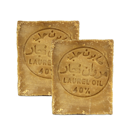 2x Mydło Aleppo z Oliwy & 40 % Oleju Laurowego Syria +/- 170g Pafion Queen