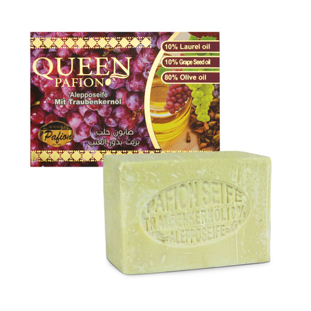 Mydło Aleppo Oliwkowo - Laurowe z Olejem z Pestek Winogron 150g | Pafion Queen