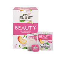 Herbata Ekspresowa BEAUTY Brzoskwinia, Karob & Płatki Róży 30g | Ahmad Tea