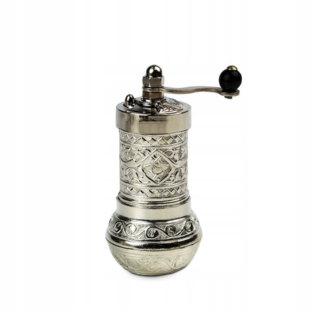 Silver Turkish Grinder & Peppercorns  Gift Set 