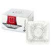 6x  Square Fluted Glass Saucer 'Kare' | Paşabahçe