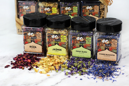 Zestaw Kwiatów Jadalnych | Róża | Jaśmin | Ślaz | Bławatek