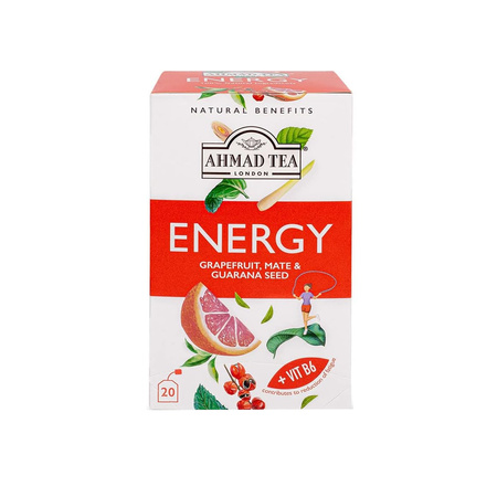 Herbata Ekspresowa ENERGY Grejpfrut, Maté  & Guarana 30g| Ahmad Tea