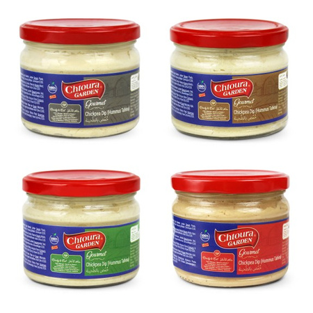 4x Hummus Chickpea Dip  4 Flavours 310g | Chtoura