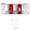 6x Turkish Tea Glass with Handle 'Keyif' 145 ml | Paşabahçe