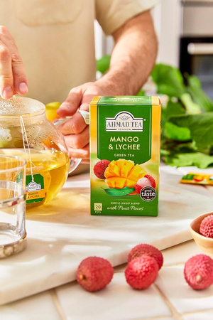 Mango & Lychee Green Tea 30g | Ahmad Tea