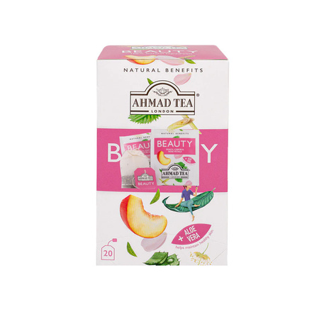 Herbata Ekspresowa BEAUTY Brzoskwinia, Karob & Płatki Róży 30g | Ahmad Tea